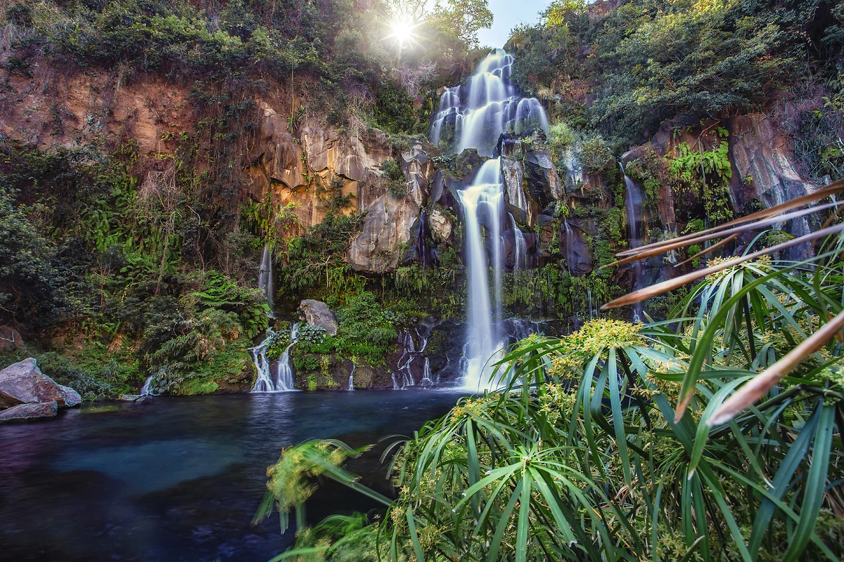 Cascade du bassin des Aigrettes, Saint-Gilles les Bains, Île de la Réunion, France