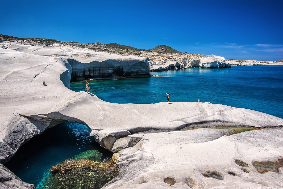 Plage de Sarakiniko, Milos, Cyclades, Grèce