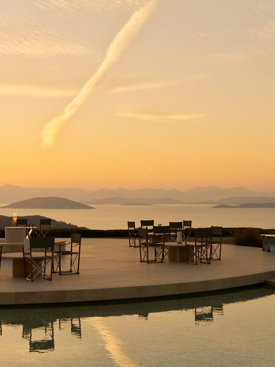 Terrasse d'un des restaurants de l'hôtel, Amanzoe