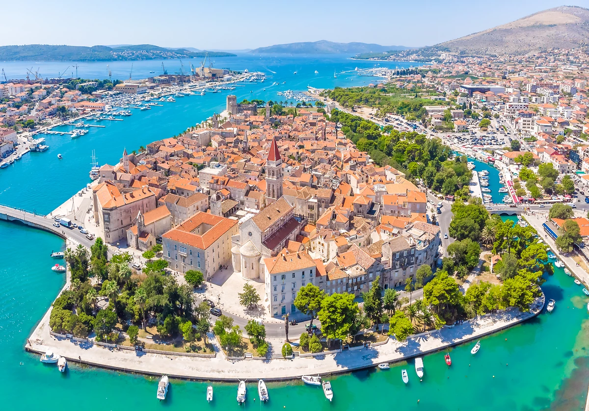 Vue aérienne de Trogir, Croatie