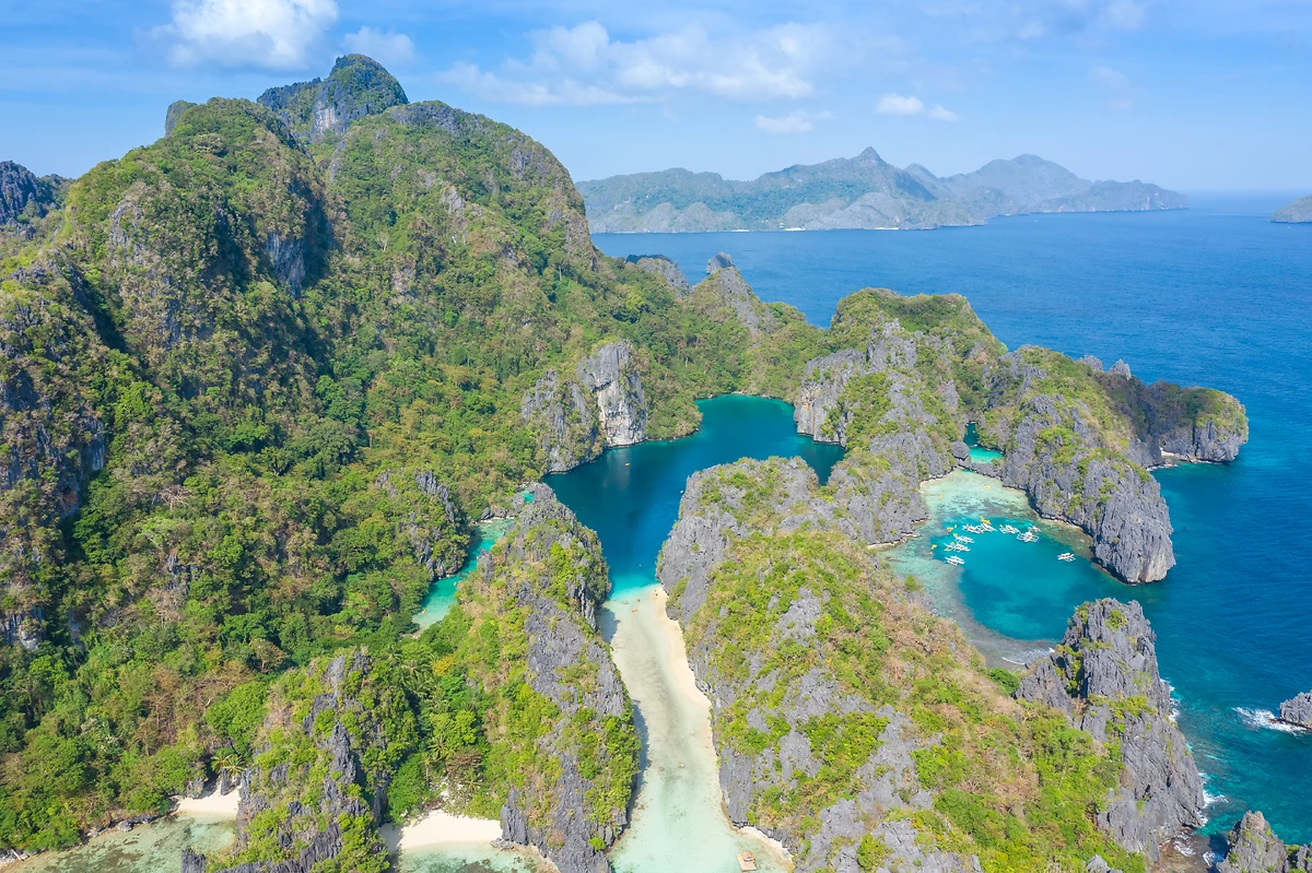 Vue aérienne de El Nido, Palawan, Philippines