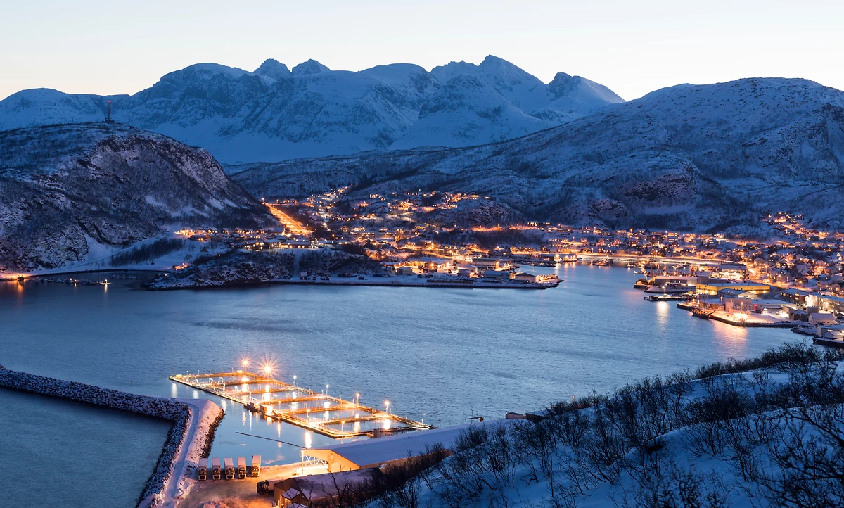 Skjervøy le soir, Norvège