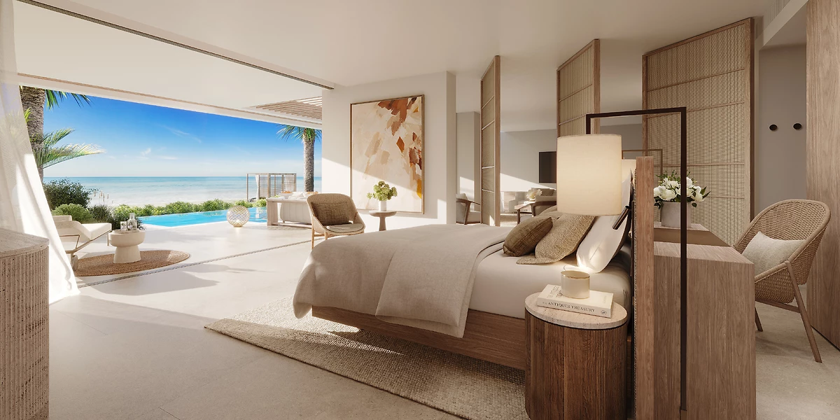 Image Grand residence piscine privée 2 chambres front de mer