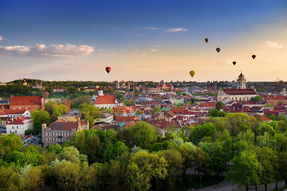 Panorama de Vilnius depuis la colline de Gediminas, Lituanie