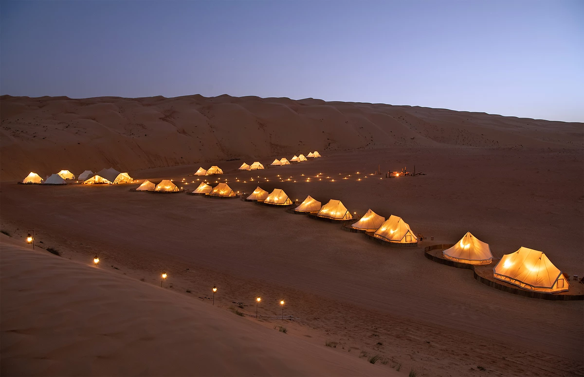 Tentes, Magic Camp, dunes de Wahiba
