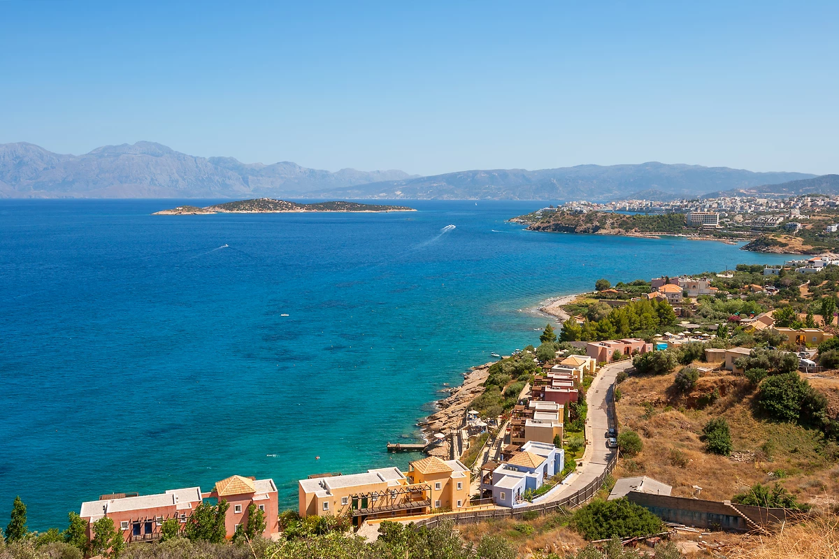 Golfe de Mirabello, près d'Agios Nikolaos. Crète, Grèce