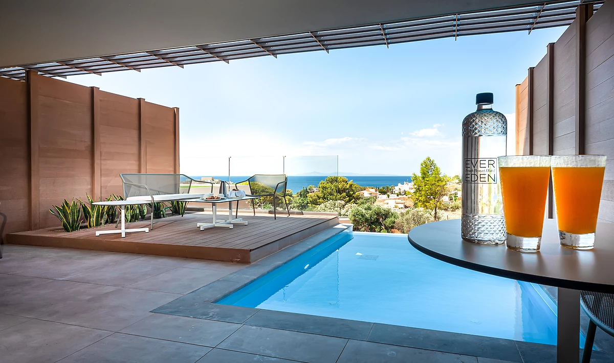 Image Suite famille avec piscine privée