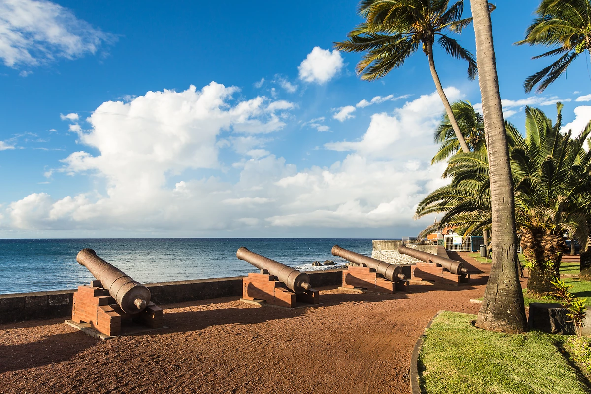 Canons de bronze historiques, Saint-Denis, Île de la Réunion, France