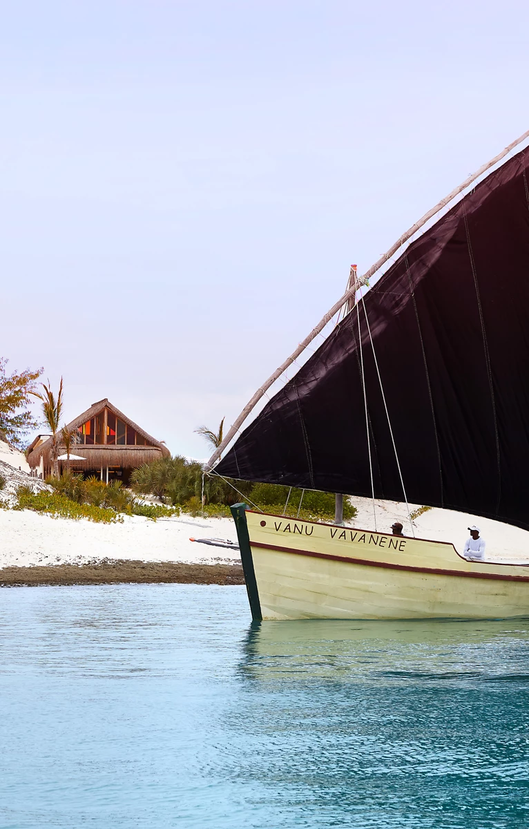 Bateau et plage de l'hôtel, Kisawa Sanctuary