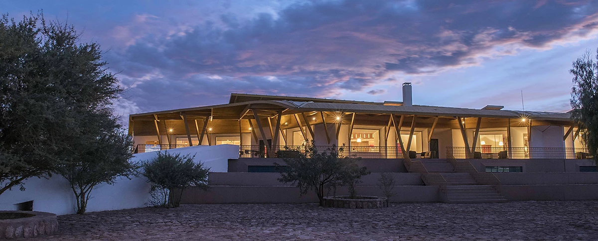Vue extérieure du lodge, Explora Atacama, désert d'Atacama, Chili