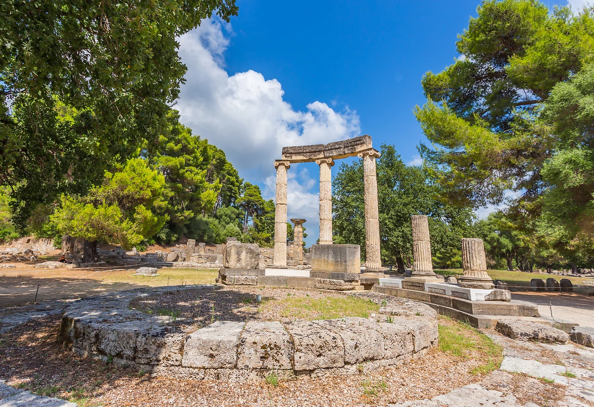 Ruines antiques de la Philippeion, Olympie, Grèce
