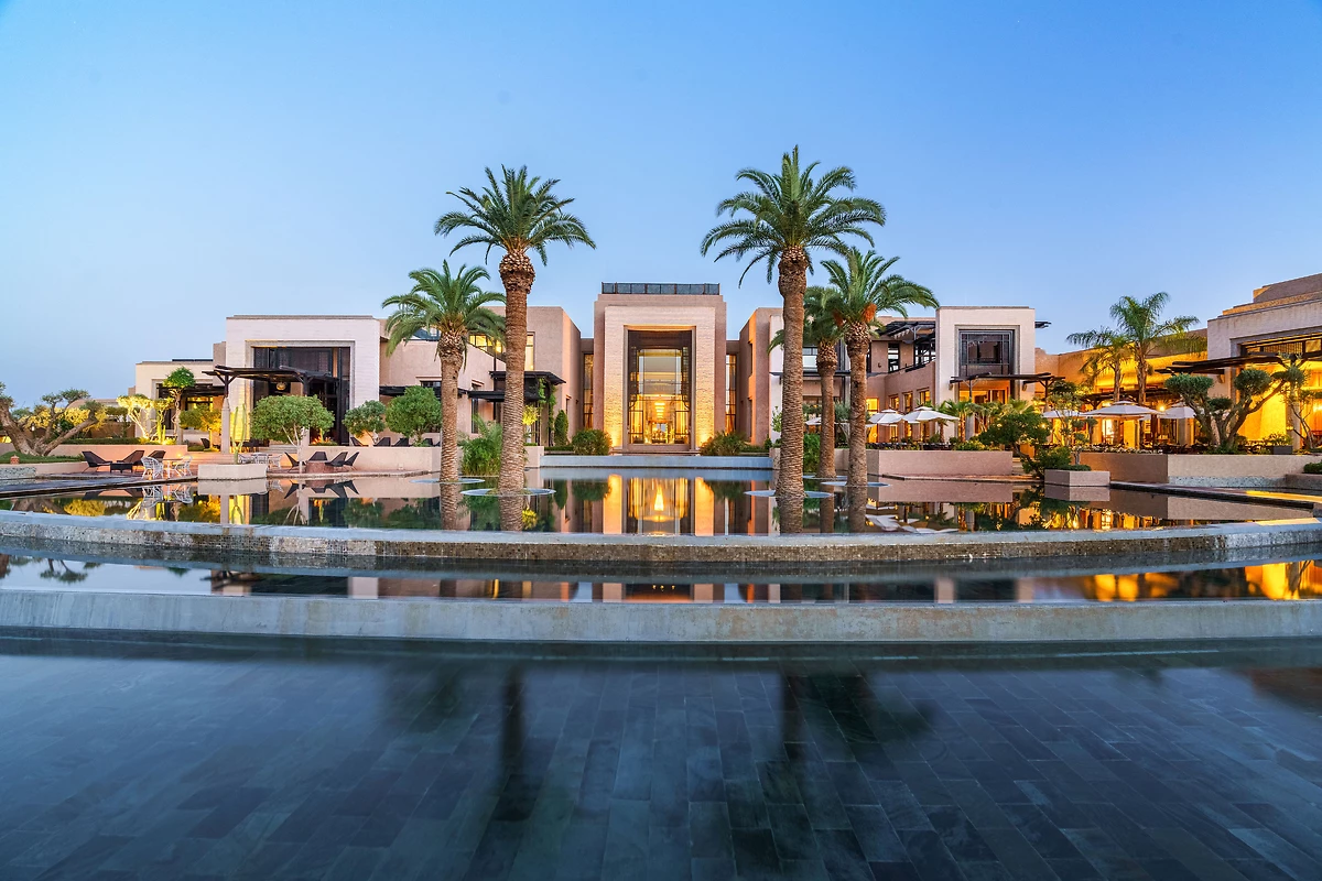Vue extérieure de l'hôtel, Fairmont Royal Palm Marrakech, Maroc