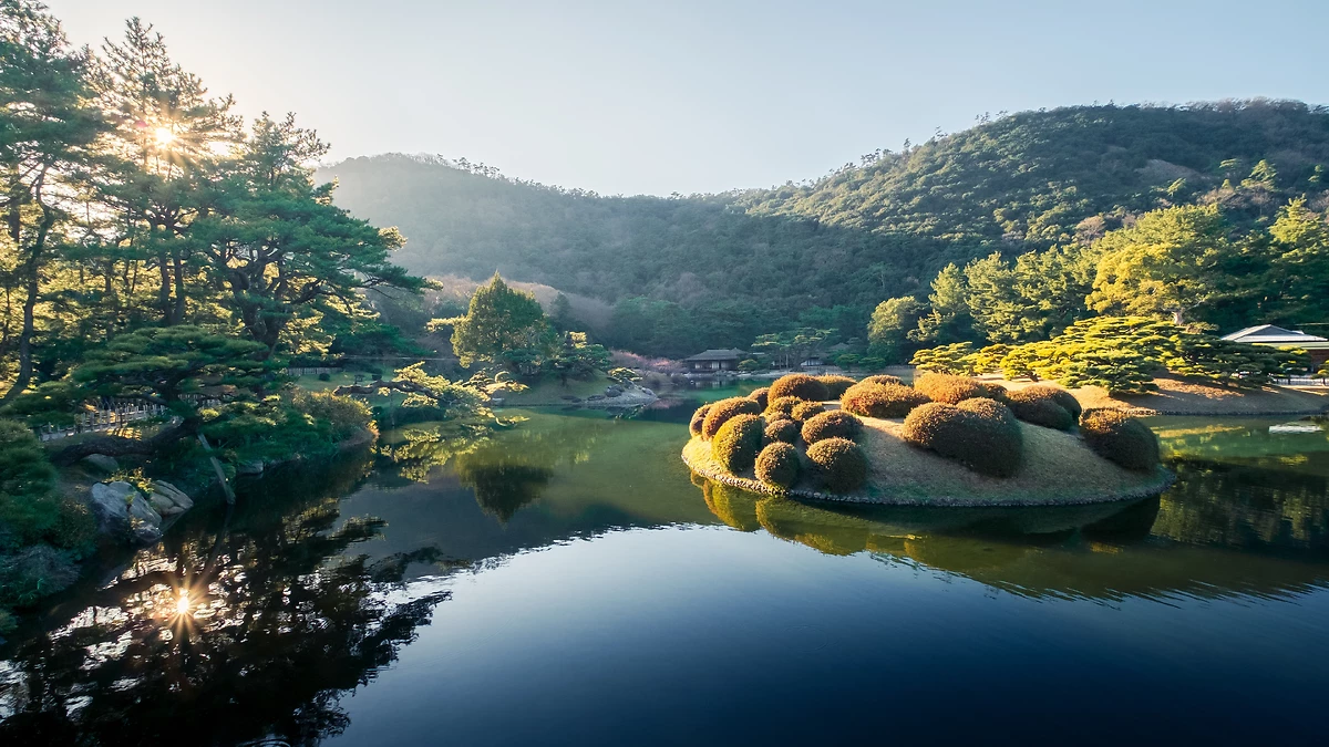 Jardin paysager, Ritsurin-koen, Takamatsu, Japon