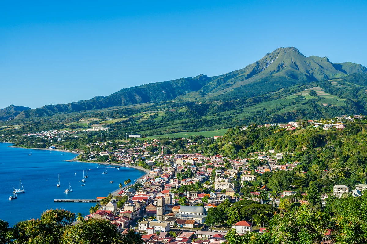 Vue sur Saint-Pierre, Martinique