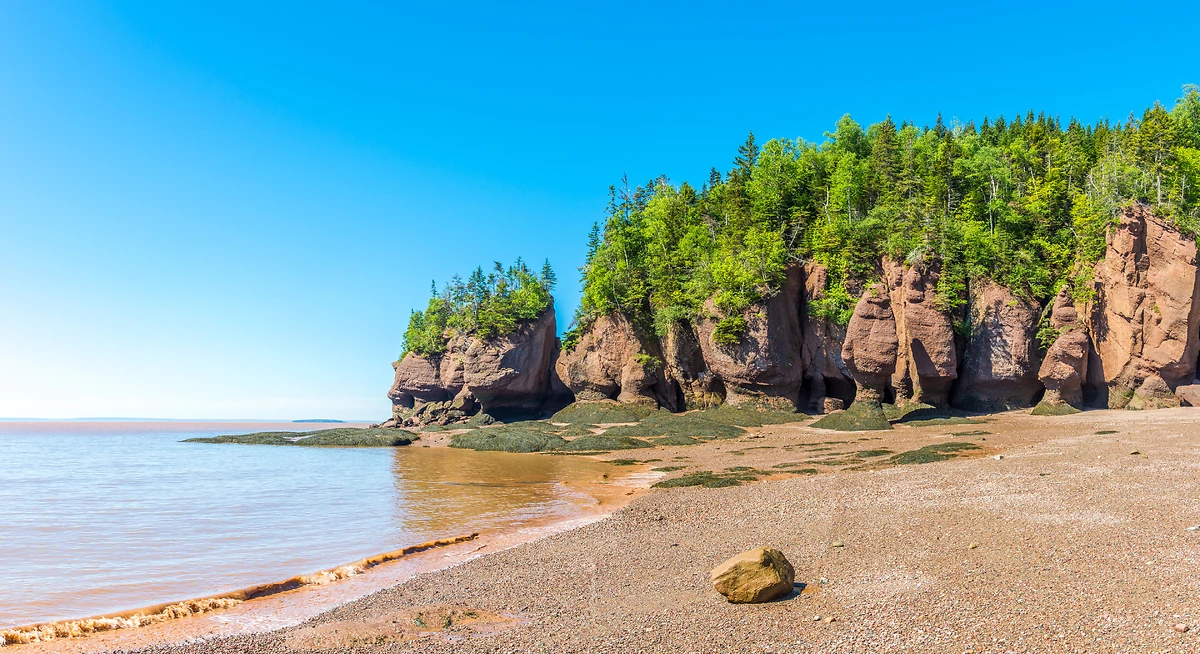 Formations rocheuses, Baie de Fundy, Nouveau-Brunswick, Canada