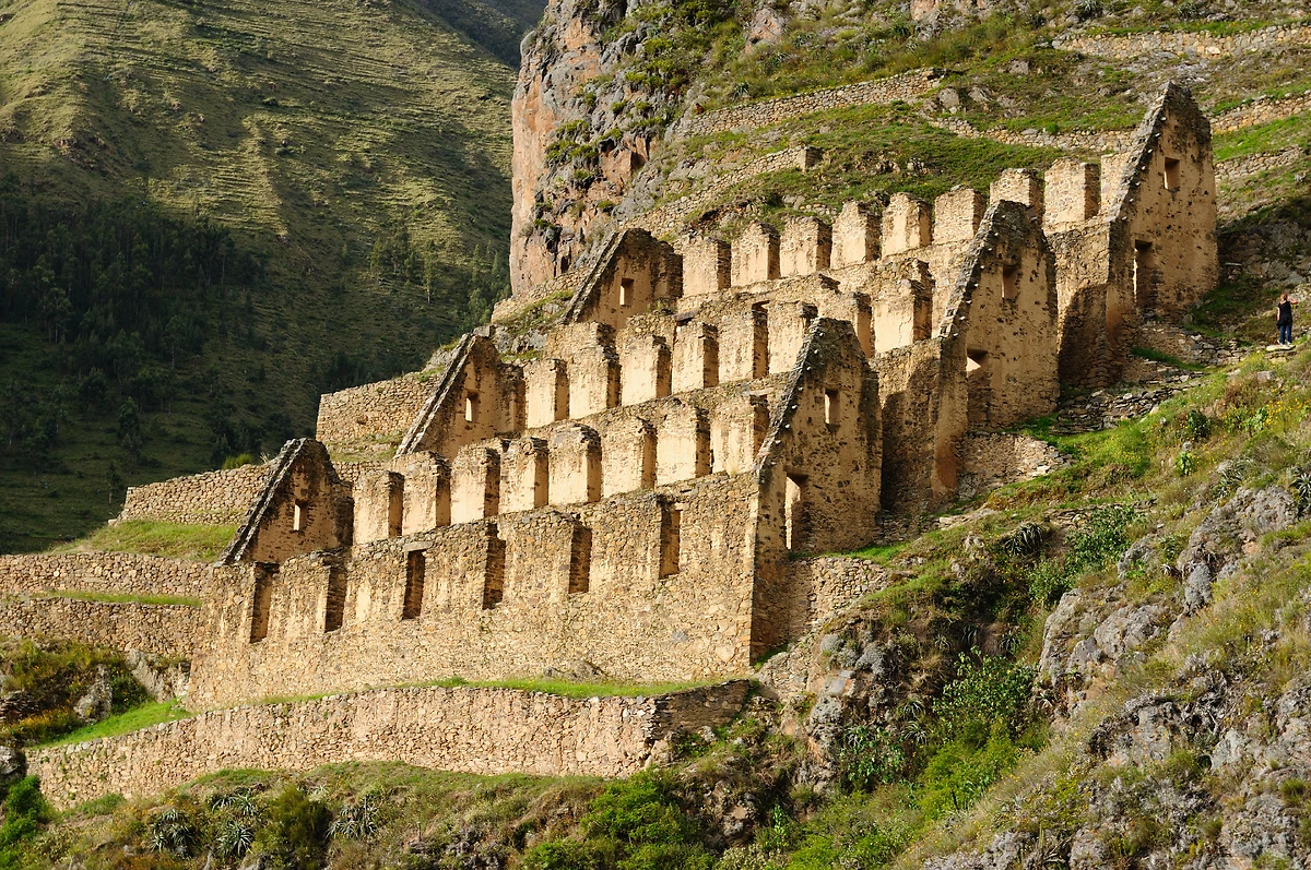 Ruines de la forteresse Ollantaytombo, Vallée Sacrée des Incas, Urubamba, Pérou