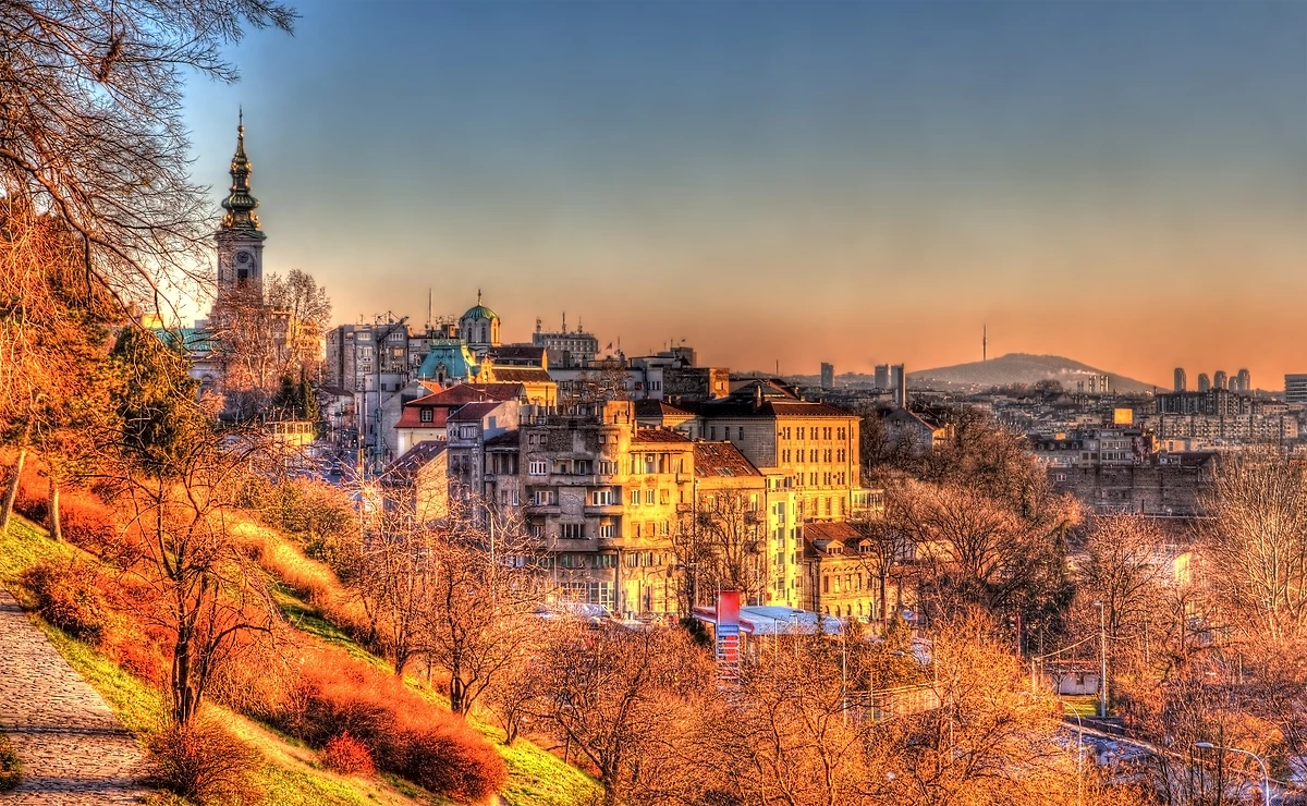 Vue du centre-ville, Belgrade, Serbie