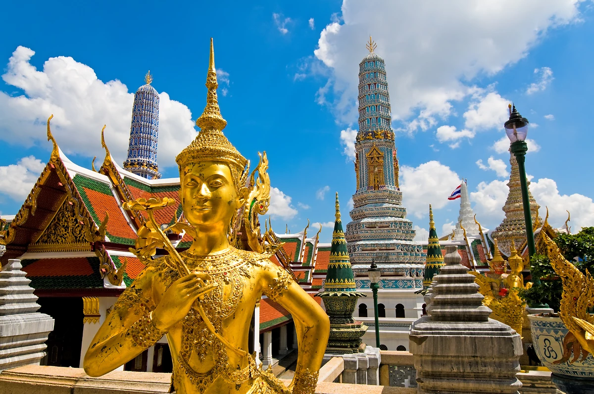 Sculpture de Bouddha au Grand Palais, Bangkok, Thailande