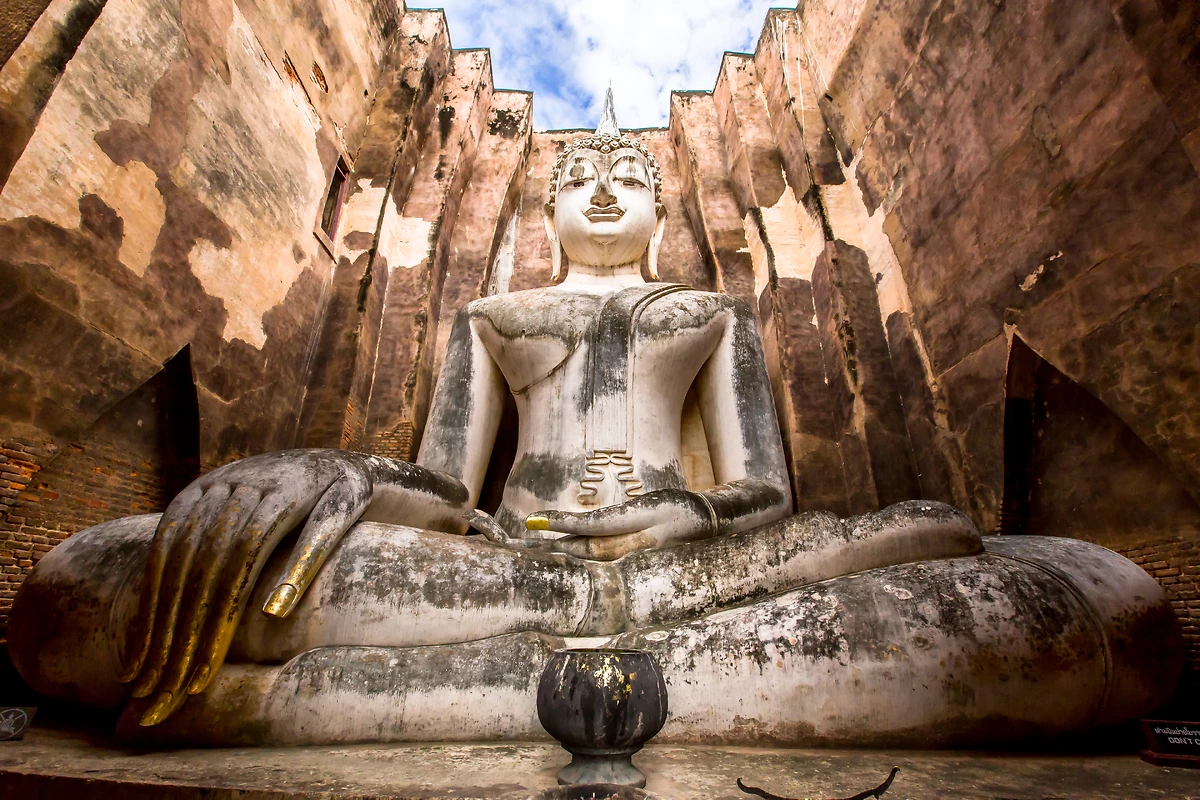 Bouddha, Wat Si Chum, Sukhothai, Thaïlande