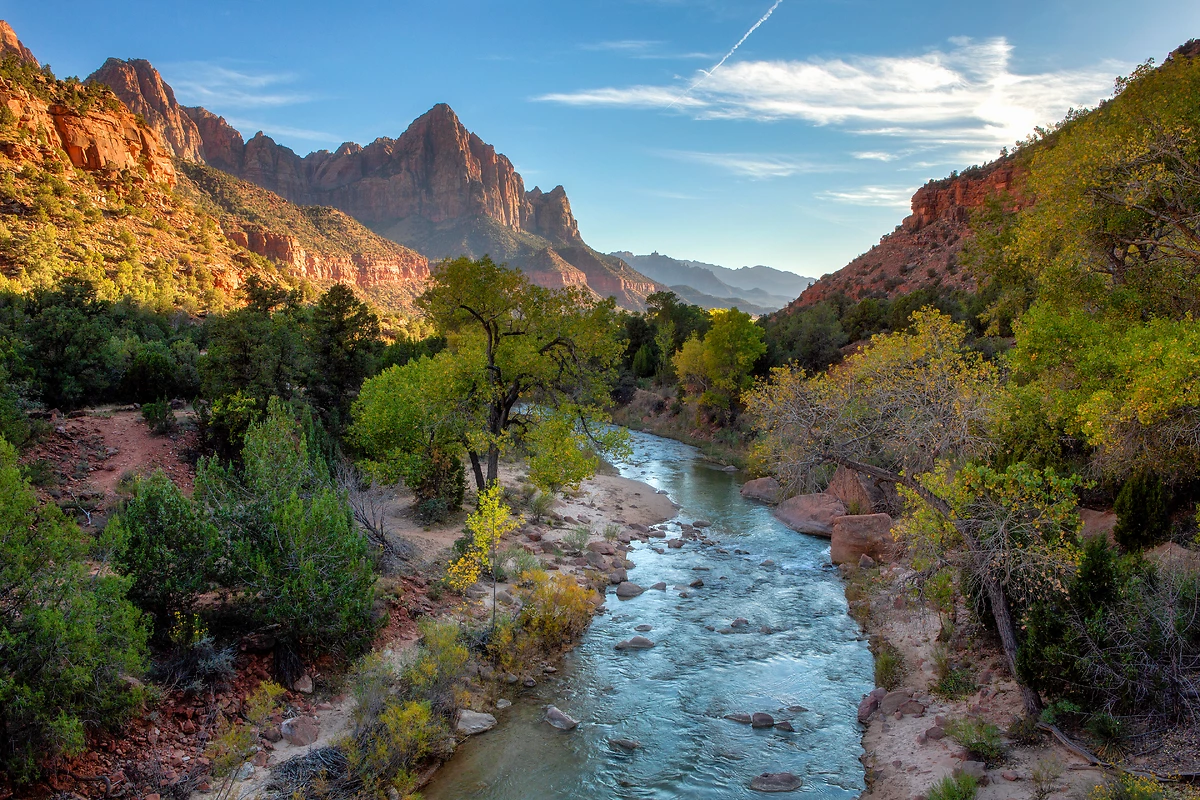 Parc national de Zion par une journée ensoleillée, Utah