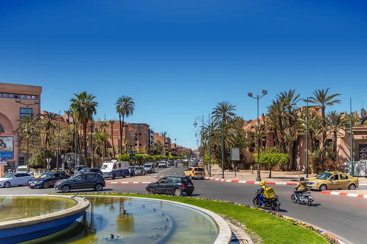 Intersection, Marrakech, Maroc