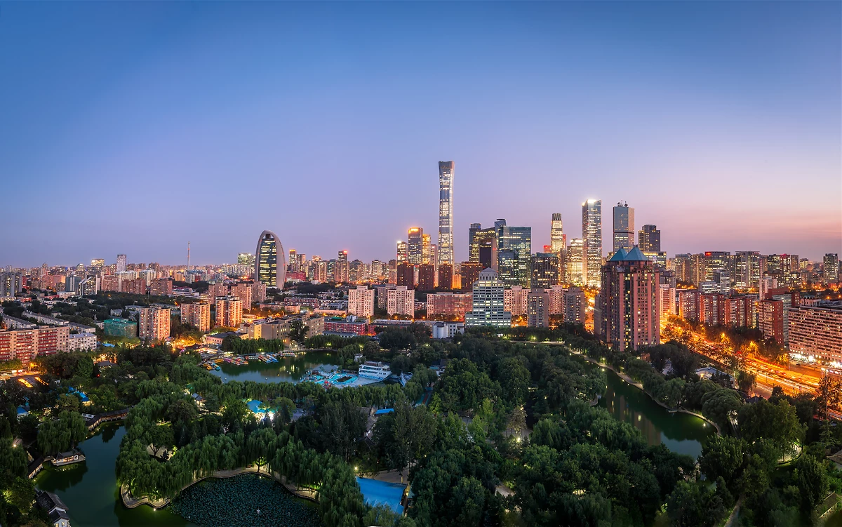 Skyline de Beijing la nuit, Chine