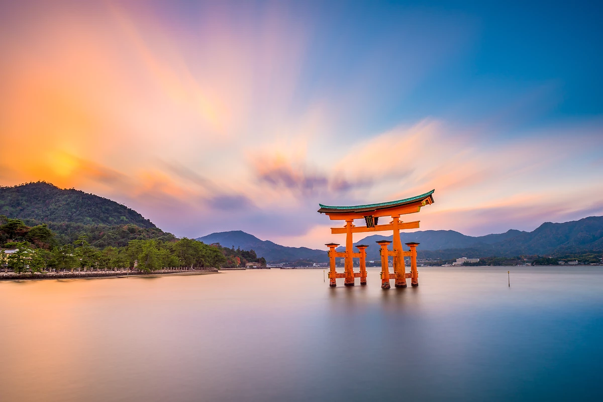 Porte flottante du sanctuaire Itsukushima, Miyajima, Hiroshima, Japon