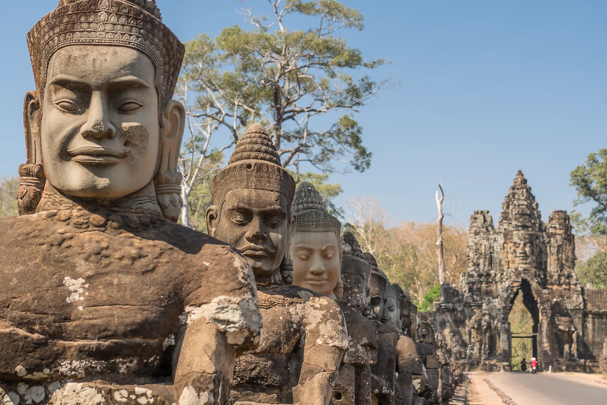 Statues, Angkor, Cambodge