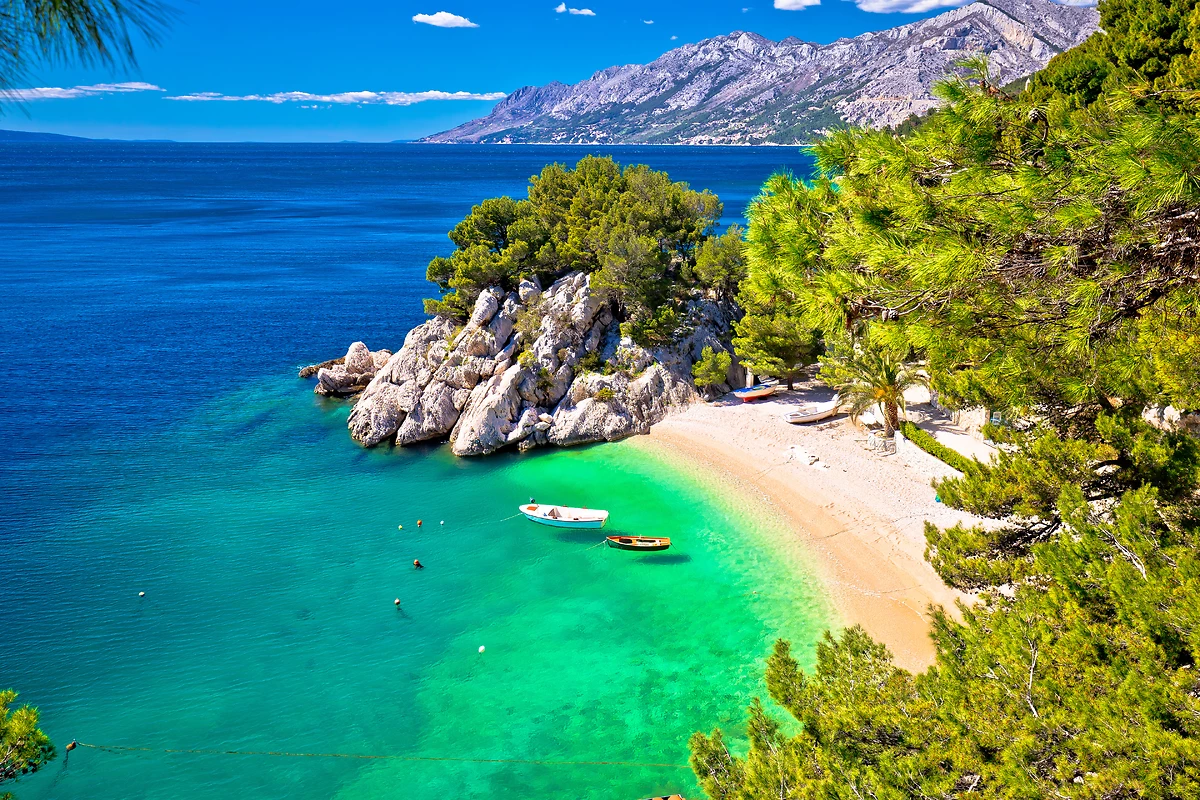 Plage de Punta Rata, Brela, Dalmatie, Croatie