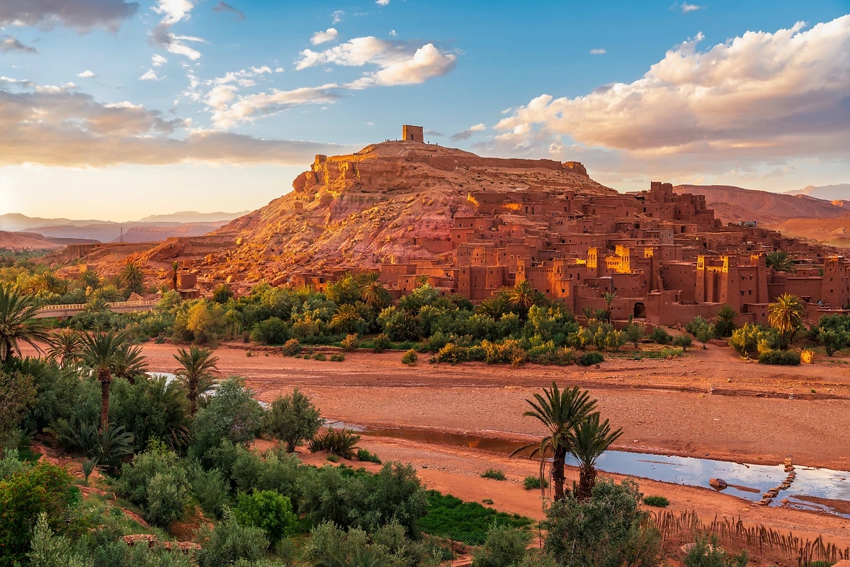 Coucher de soleil à Ait Benhaddou, Maroc