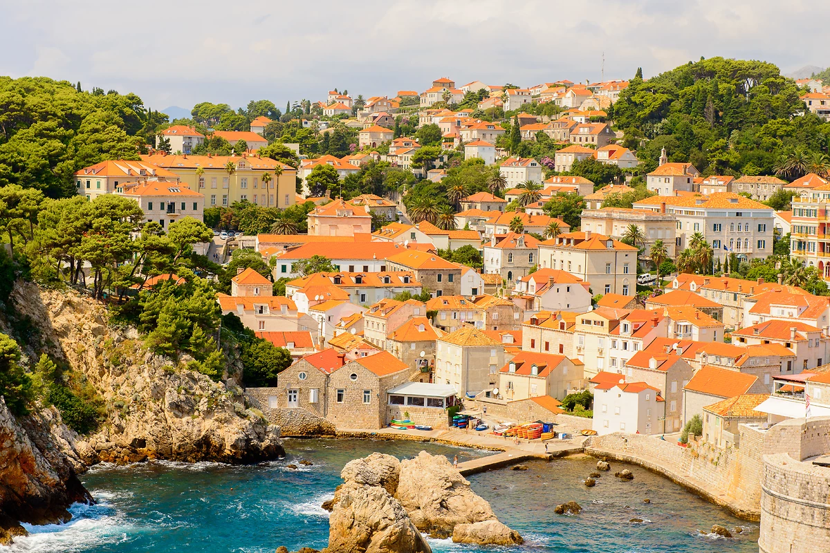 Vue aérienne de Dubrovnik, Croatie