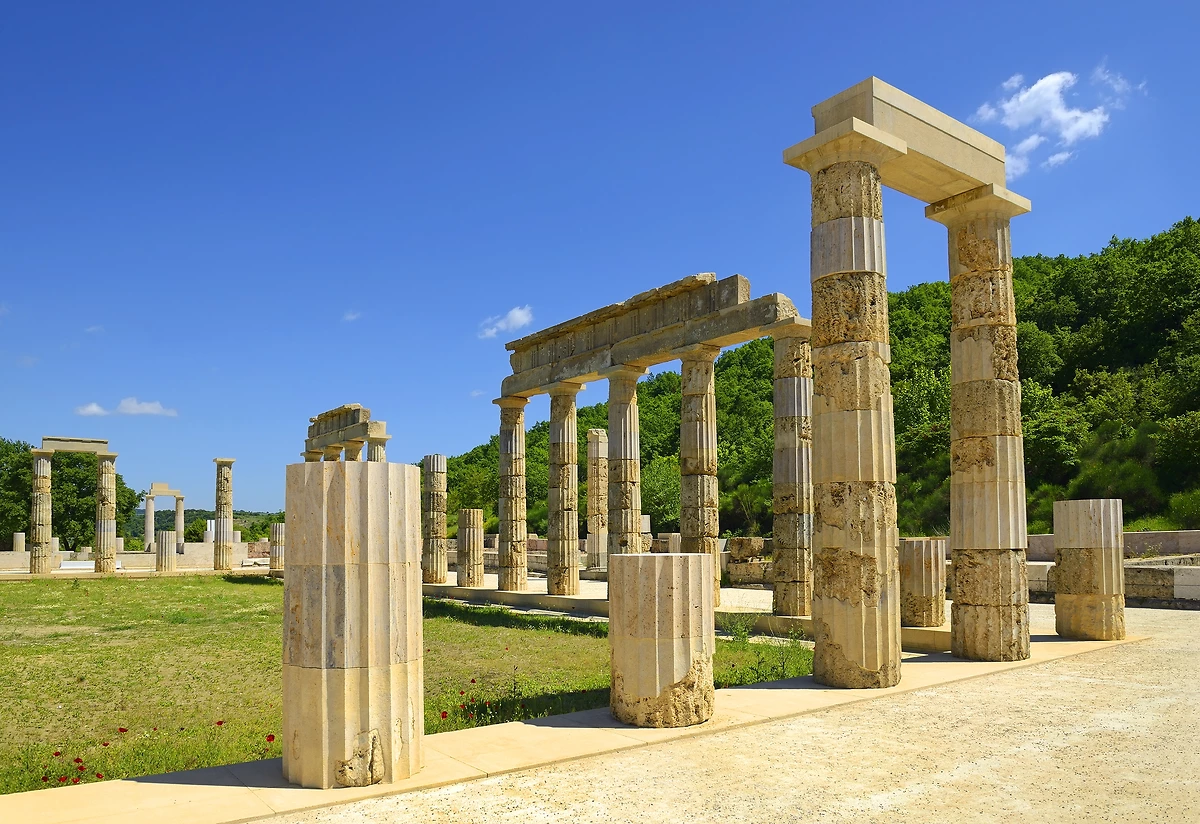 Le palais d'Aigai, Vergina, Macédoine, Grèce
