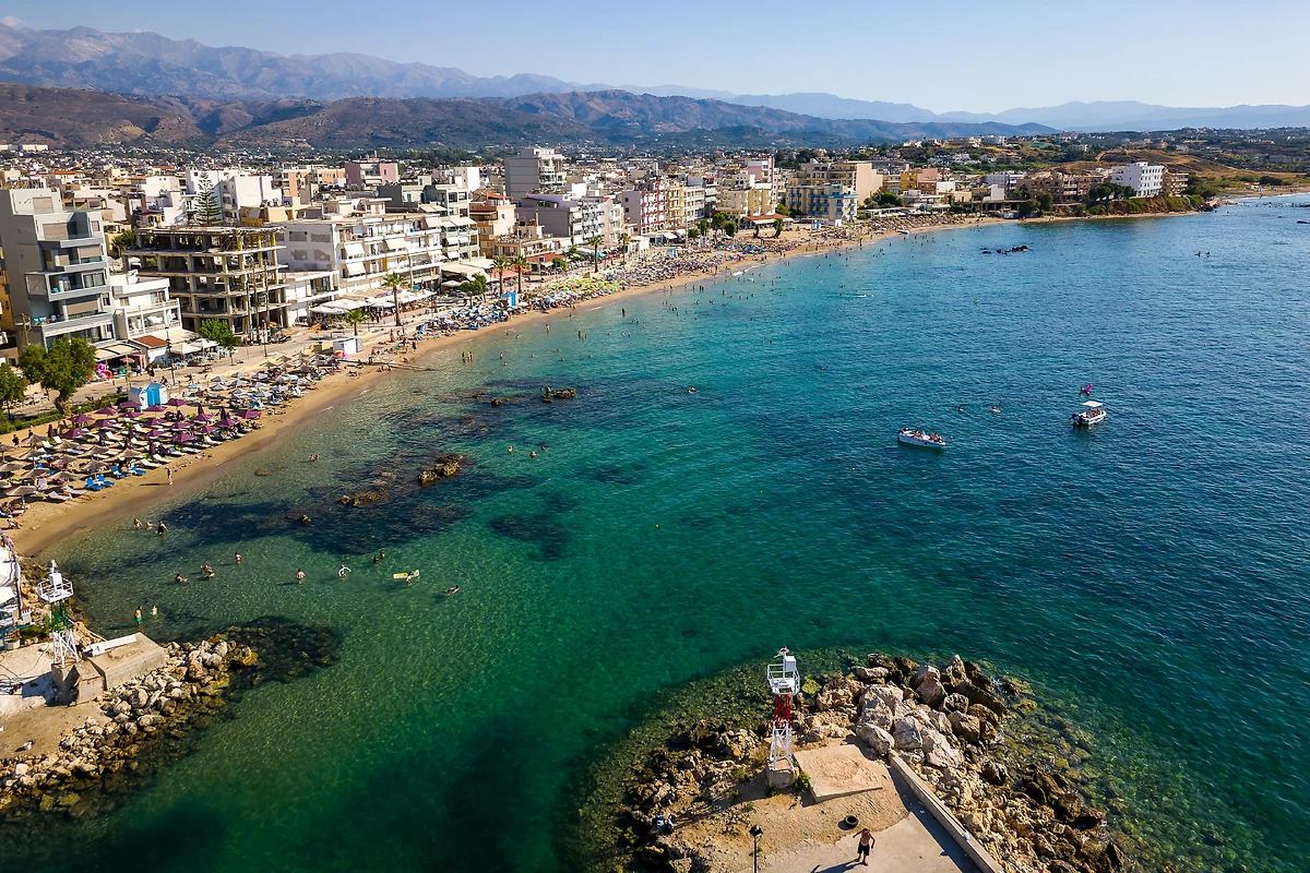 Station balnéaire de Nea Chora, Crète, Grèce