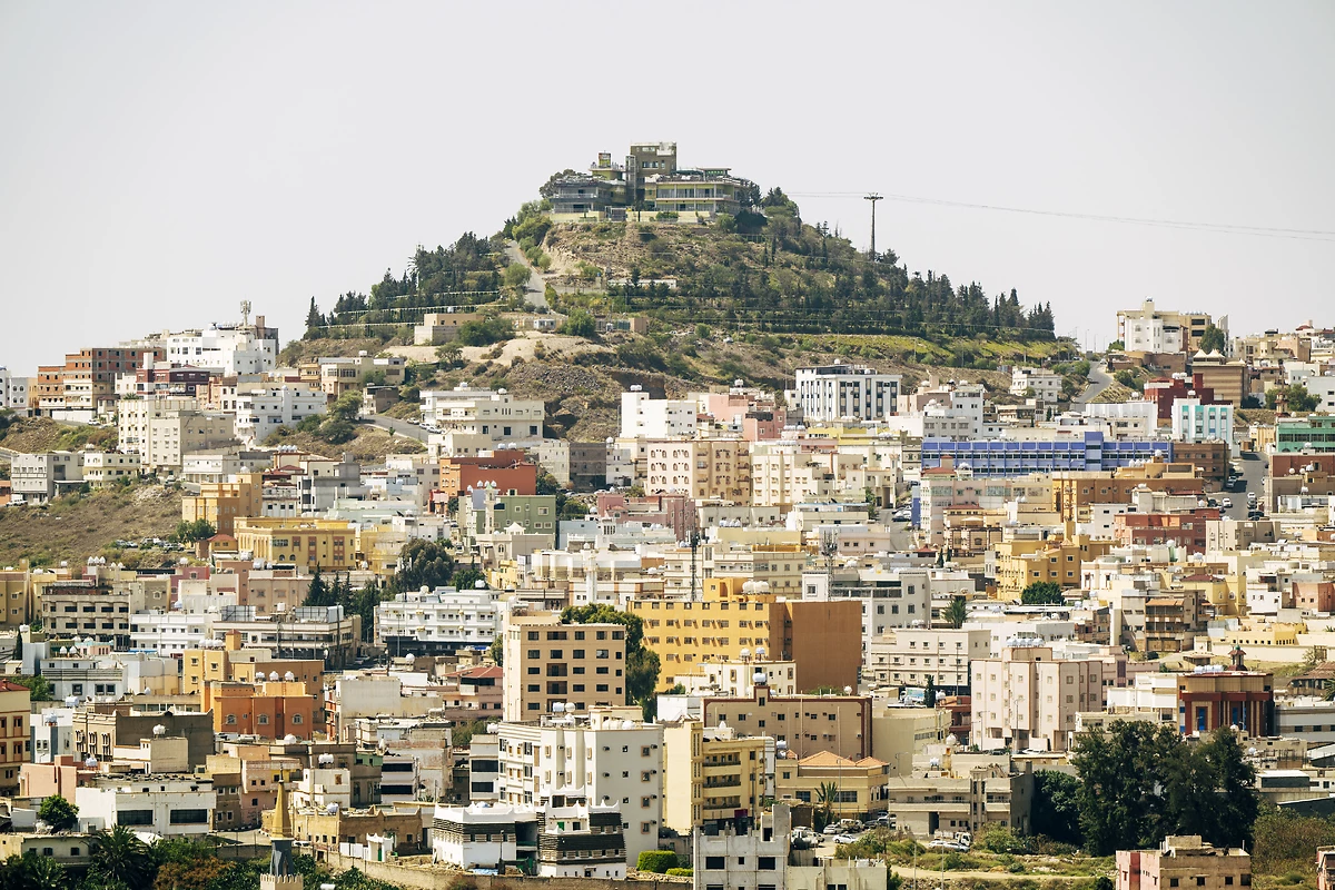 Vue de la montagne verte à Abha, Arabie Saoudite