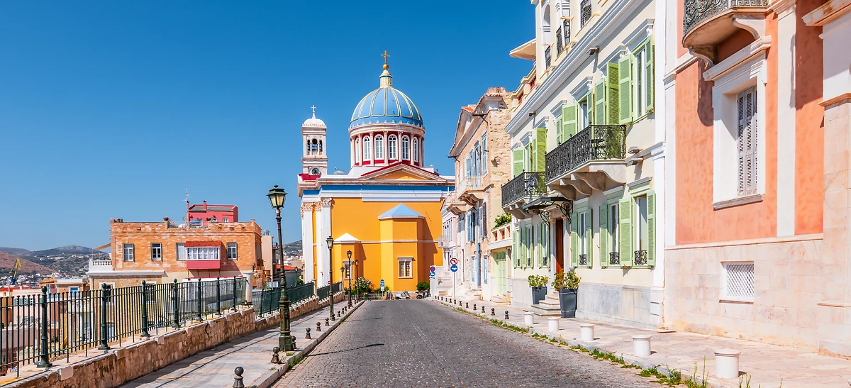 Ville d'Ermoupoli, île de Syros, Grèce