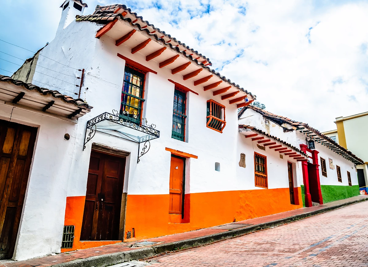 Vue sur un bâtiment colonial à Bogota