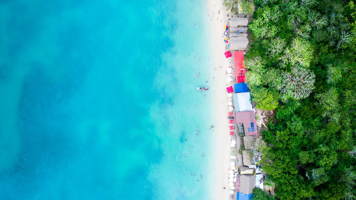 Vue aérienne d'Isla Baru