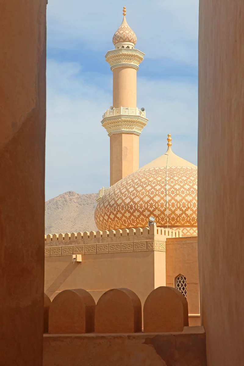 Vue de la mosquée depuis le fort, Nizwa
