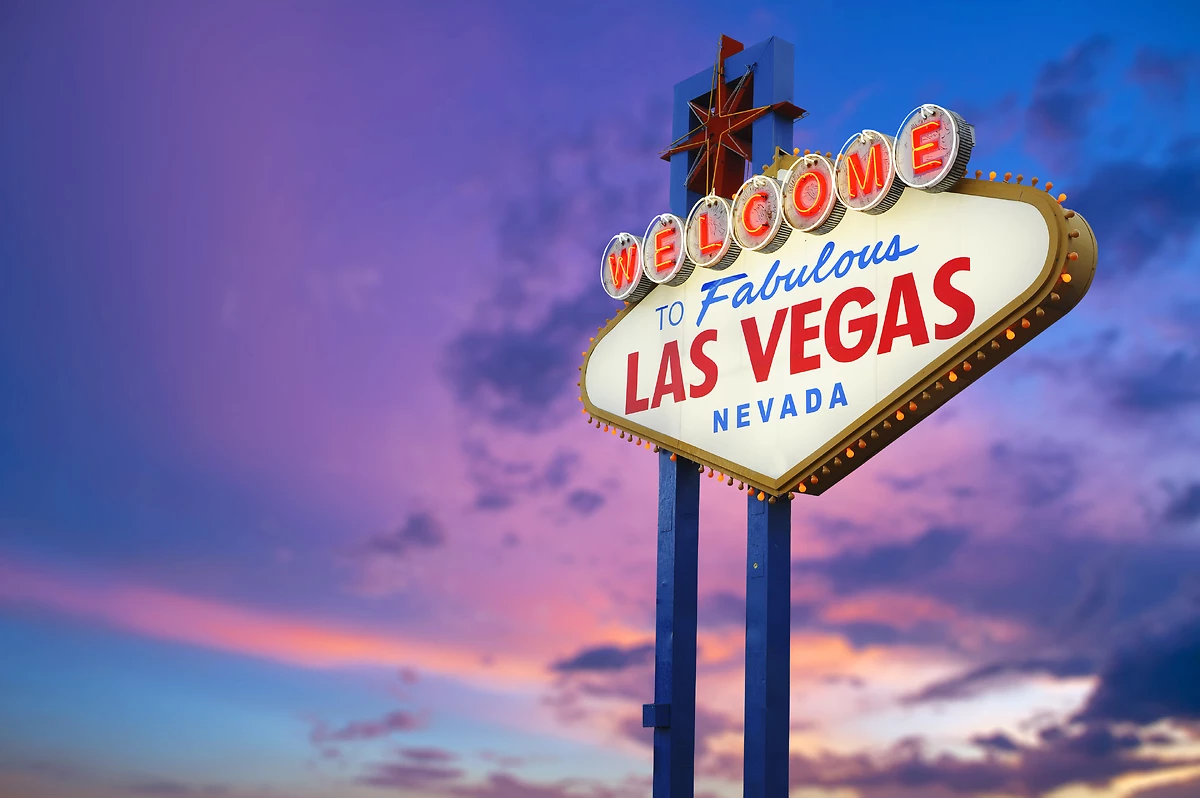 Panneau lumineux "Welcome to Las Vegas"