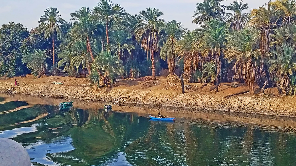 Bords du Nil à Assouan, Égypte