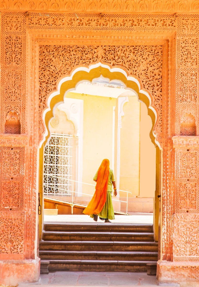 Beau fort de grès de Merangarh à Jodhpur, Rajasthan, Inde