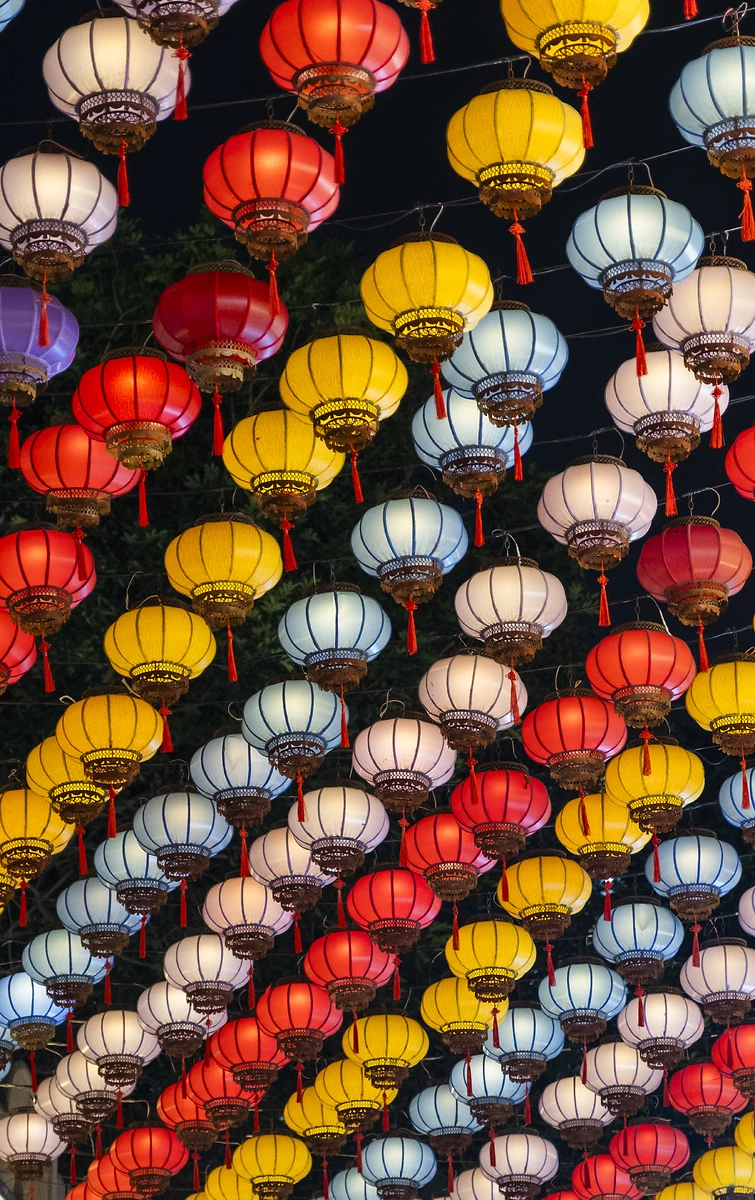 Lanternes lors du festival des lanternes, Chine