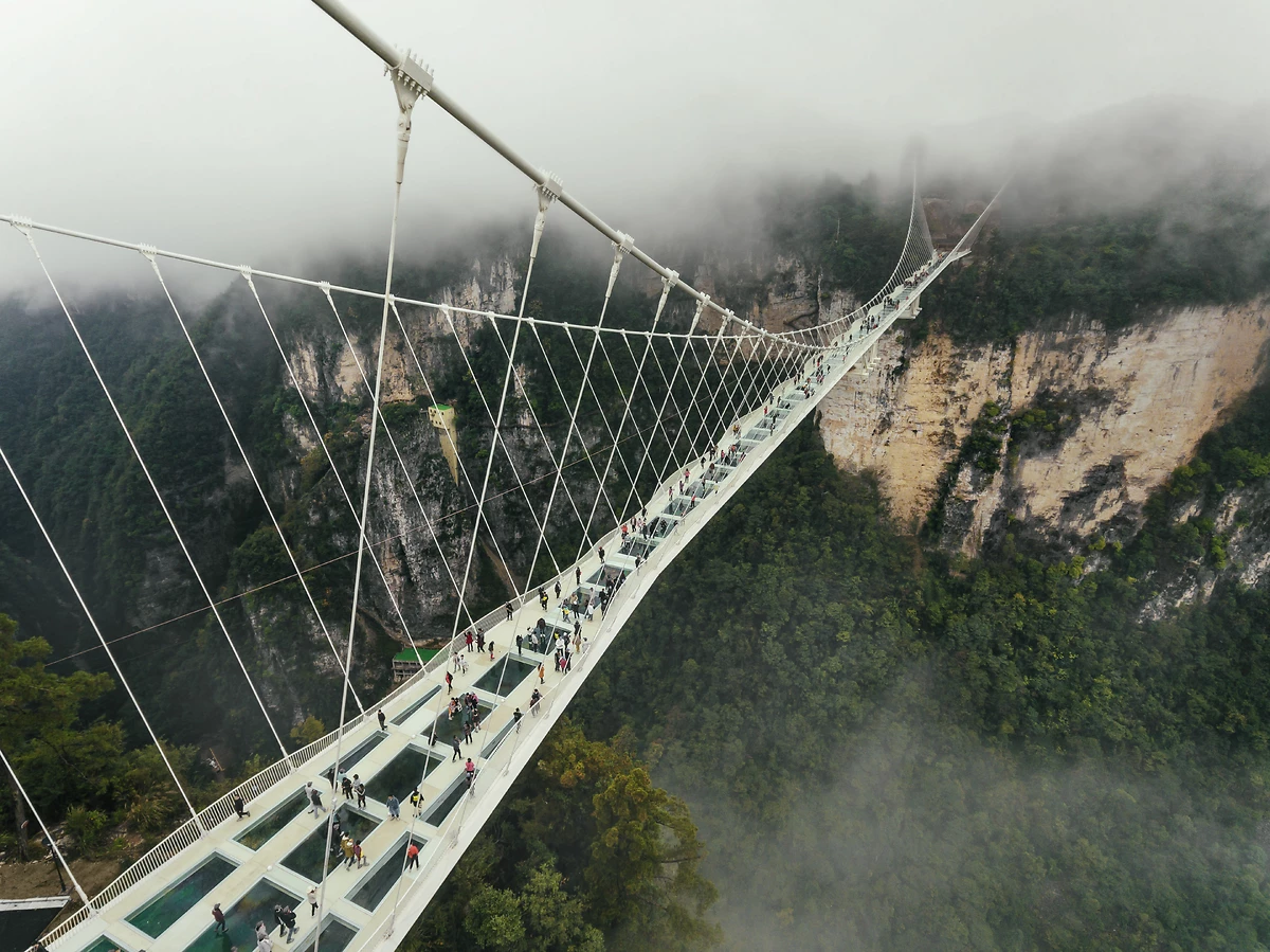 Pont de verre, Zhangjiajie, China