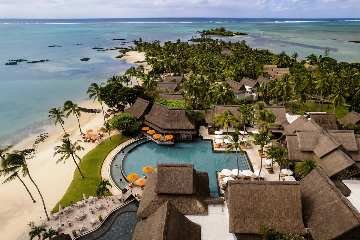 Vue aérienne de l'hôtel, Constance Prince Maurice, Maurice